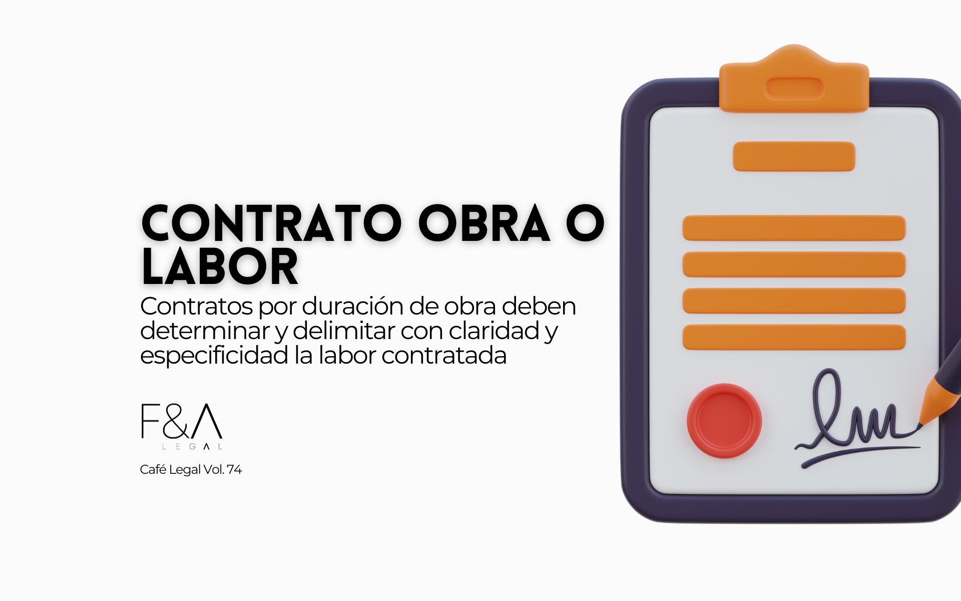 Contrato Obra O Labor - FyA Legal